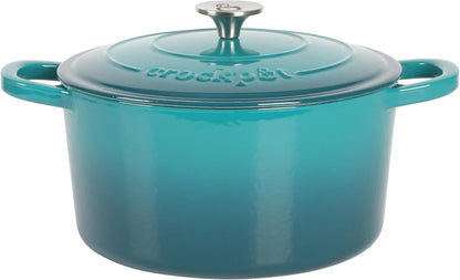 3 Quart Enameled Cast Iron Dutch Oven – Aqua - Curated Catalog H7
