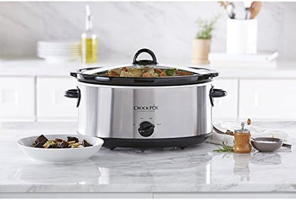 7 Quart Oval Manual Slow Cooker – Stainless Steel - Curated Catalog N9