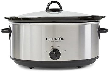 7 Quart Oval Manual Slow Cooker – Stainless Steel - Curated Catalog N9
