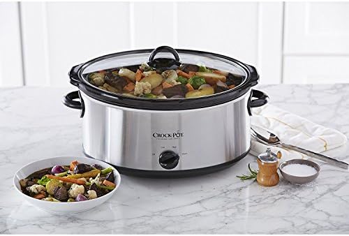 7 Quart Oval Manual Slow Cooker – Stainless Steel - Curated Catalog N9