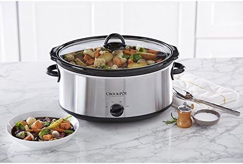 7 Quart Oval Manual Slow Cooker – Stainless Steel - Curated Catalog N9