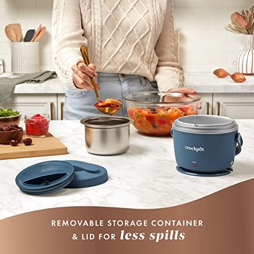 Electric Lunch Box Food Warmer 20oz – Faded Blue - Curated Catalog J0