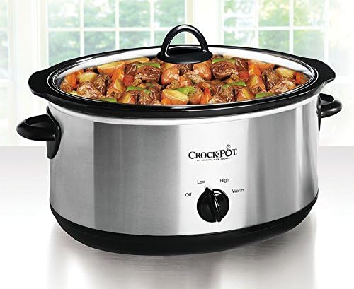 7 Quart Oval Manual Slow Cooker – Stainless Steel - Curated Catalog N9