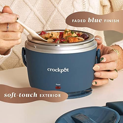 Electric Lunch Box Food Warmer 20oz – Faded Blue - Curated Catalog J0