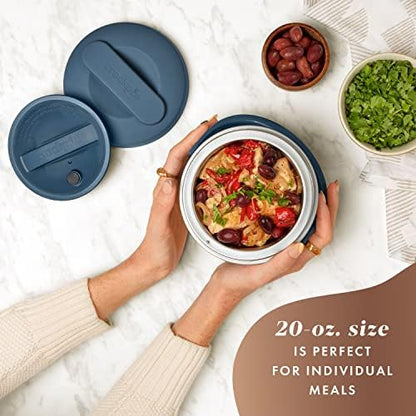 Electric Lunch Box Food Warmer 20oz – Faded Blue - Curated Catalog J0
