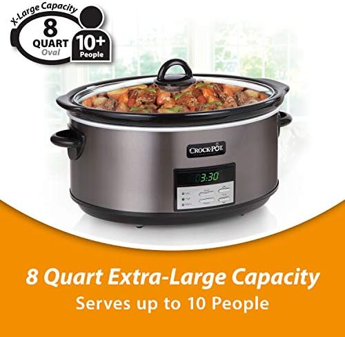 8 Quart Programmable Slow Cooker with Auto Warm - Curated Catalog W5