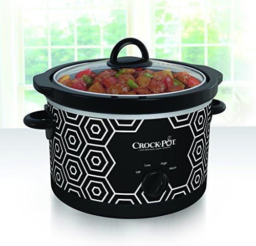 4.5 Quart Portable Slow Cooker – Black & White - Curated Catalog X0