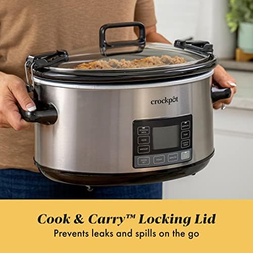 7 Quart Portable Programmable Slow Cooker with Timer - Curated Catalog D3