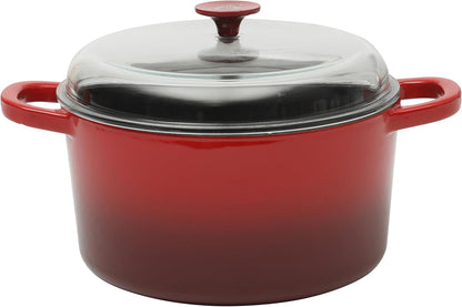3 Quart Enameled Cast Iron Dutch Oven – Aqua - Curated Catalog Y2