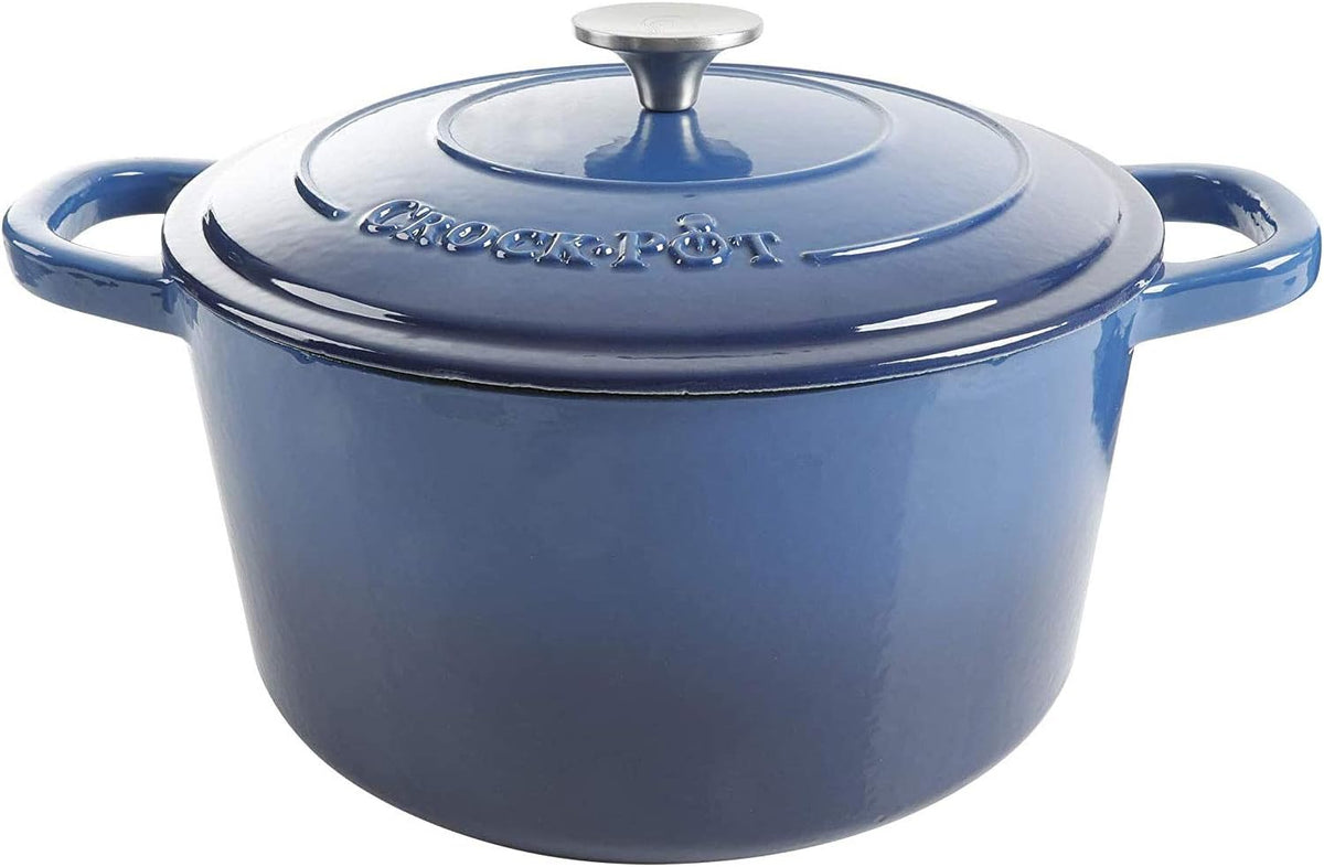 3 Quart Enameled Cast Iron Dutch Oven – Aqua - Curated Catalog H7