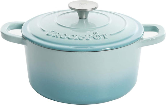 3 Quart Enameled Cast Iron Dutch Oven – Aqua - Curated Catalog H7