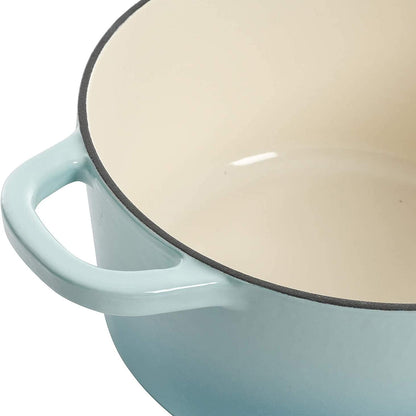 3 Quart Enameled Cast Iron Dutch Oven – Aqua - Curated Catalog Y2