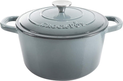 3 Quart Enameled Cast Iron Dutch Oven – Aqua - Curated Catalog H7